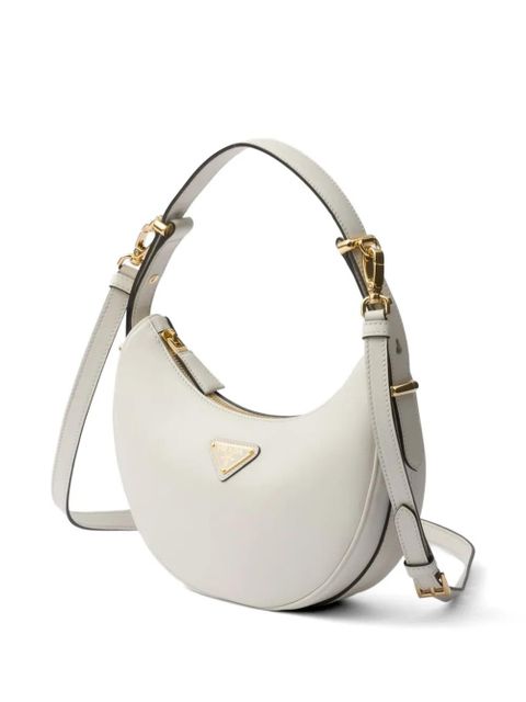 Prada small Arqué leather shoulder bag - White