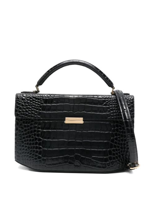 TOTEME medium croco-embossed top-handle tote bag - Black - zdjęcie produktu nr 1