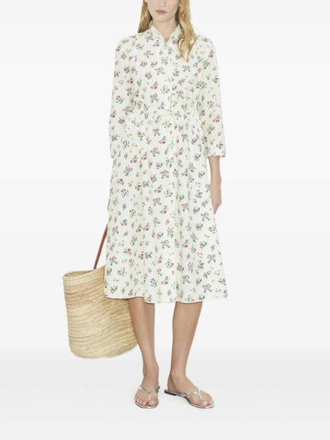 Tory Burch floral-patterd midi dress - Neutrals - zdjęcie produktu nr 2