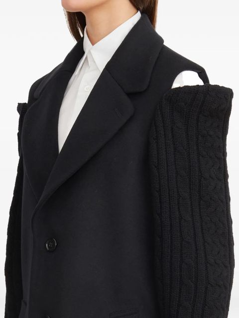 Comme Des Garçons wool sleeves coat - Black