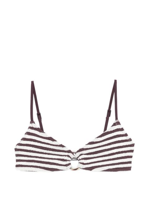 Bond-eye striped bikini top - Brown - zdjęcie produktu nr 1