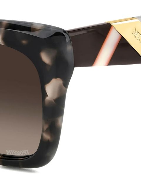 MISSONI EYEWEAR logo-engraved sunglasses - Brown