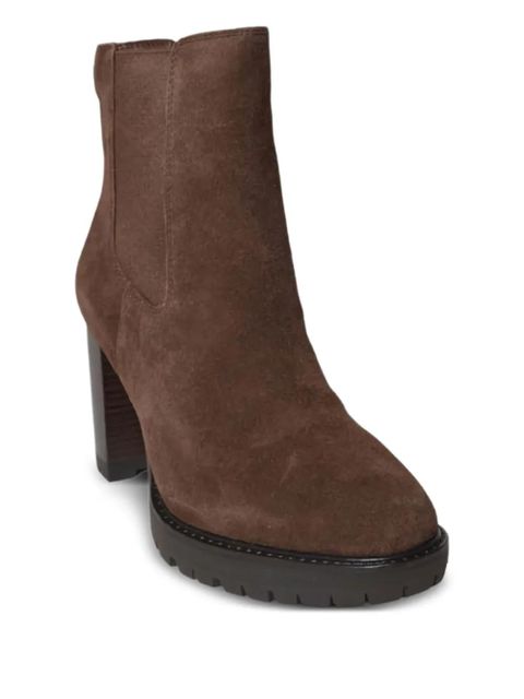 Lauren Ralph Lauren 75mm block-heel suede boots - Brown - zdjęcie produktu nr 2