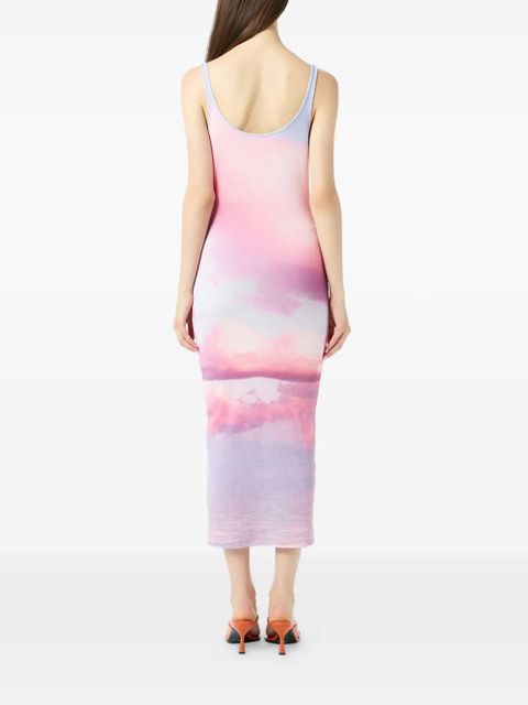 Blumarine digital-print midi dress - Pink