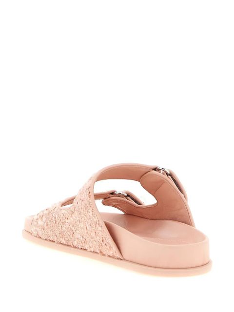 Jimmy Choo tweed pearl Fayence sandals - Pink