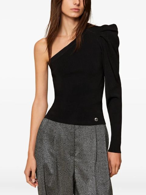 TWINSET one-shoulder draping top - Black - zdjęcie produktu nr 2