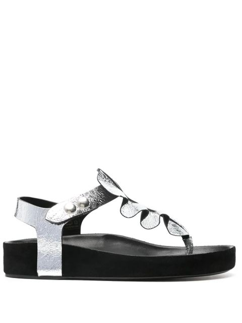 ISABEL MARANT Isela metallic sandals - Silver