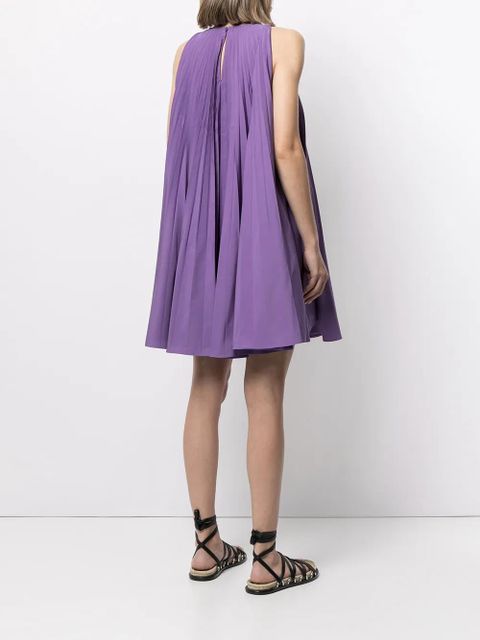 Valentino Garavani pleated sleeveless minidress - Purple