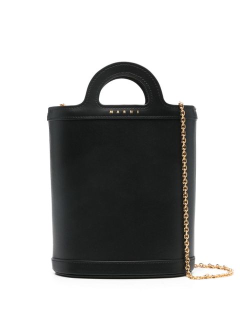 Marni Tropicalia leather bucket bag - Black