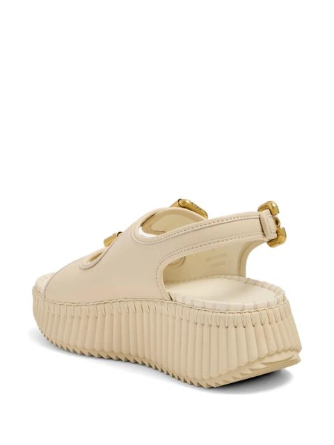 Chloé Nama leather sandals - Neutrals