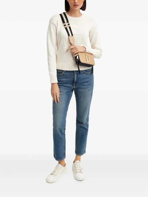 Lauren Ralph Lauren logo-embroidered crew-neck sweater - Neutrals