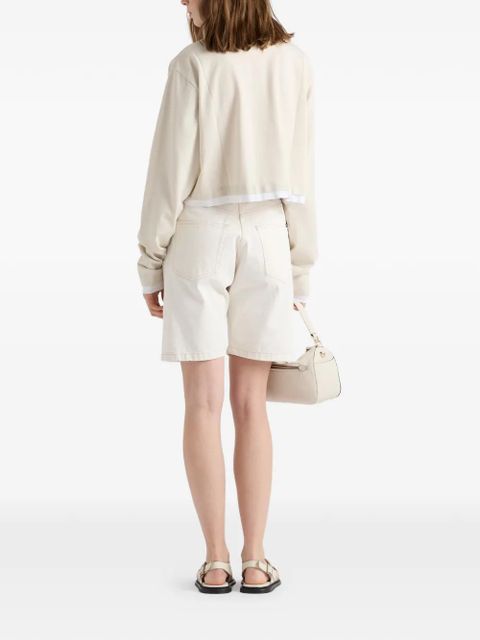 Prada old denim bermudas - White