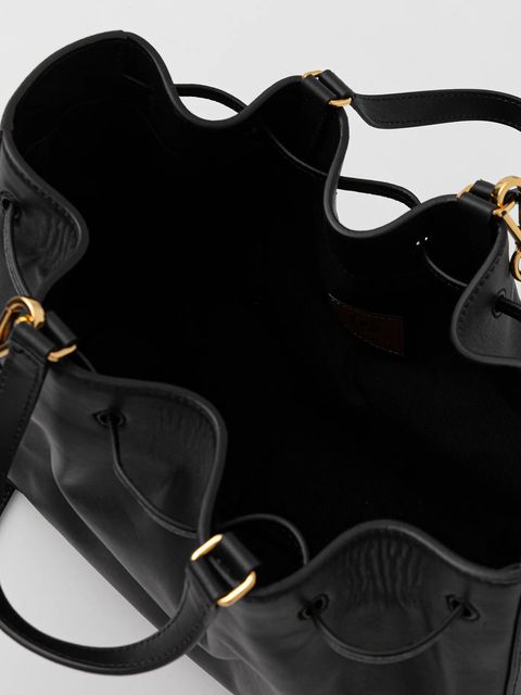 Pollini torebka skórzana kolor czarny PC4428PP0N QG1