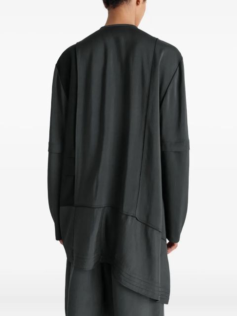 LEMAIRE pleated asymmetrical blouse - Grey