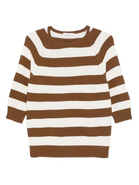 Max Mara striped raglan-sleeve sweater - Brown - zdjęcie produktu nr 1