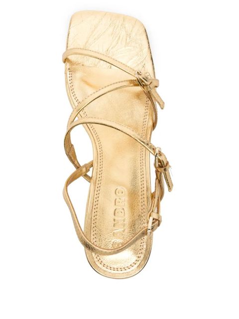 SANDRO 60mm leather sandals - Gold