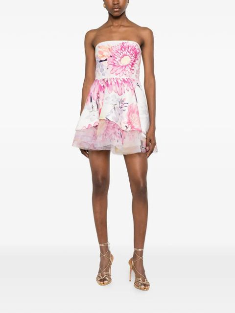 Aje Lydia ruffled floral-print mini dress - Pink - zdjęcie produktu nr 2