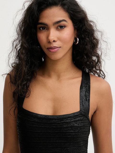 Herve Leger sukienka Imani kolor czarny mini dopasowana HFL8549933