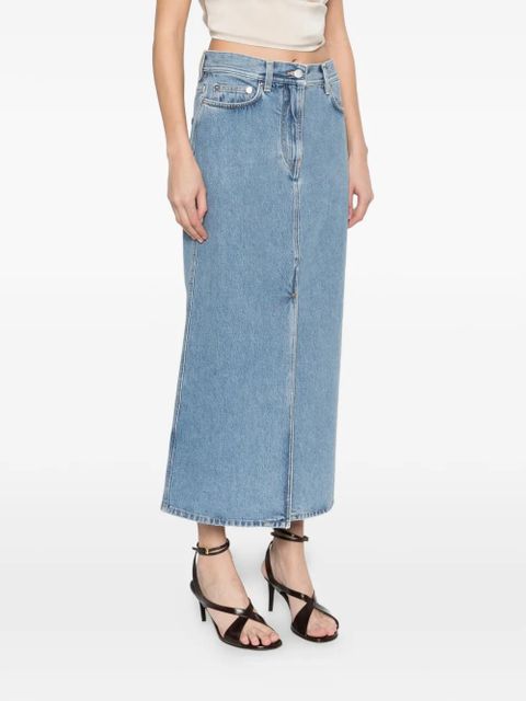 LouLou de Saison front-slit denim skirt - Blue