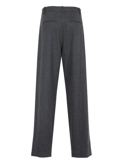 KHAITE wool straight-leg trousers - Grey