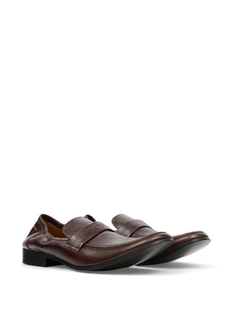 MM6 Maison Margiela Penny-strap leather loafers - Brown - zdjęcie produktu nr 2