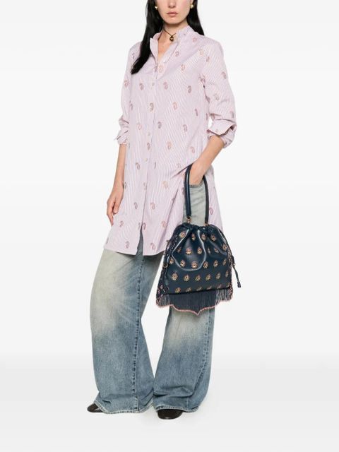 ETRO medium Kalispera beaded bucket bag - Blue - zdjęcie produktu nr 2