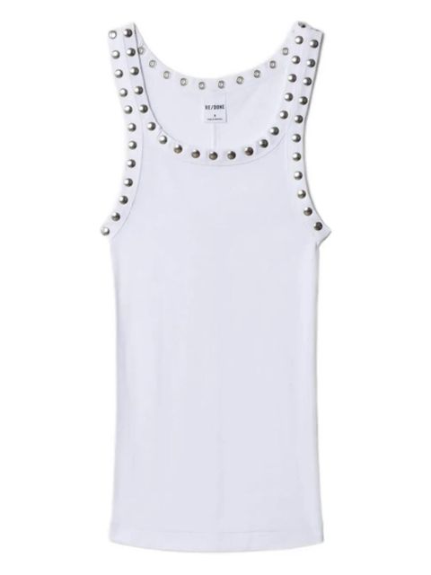 RE/DONE studded ribbed tank top - White - zdjęcie produktu nr 1