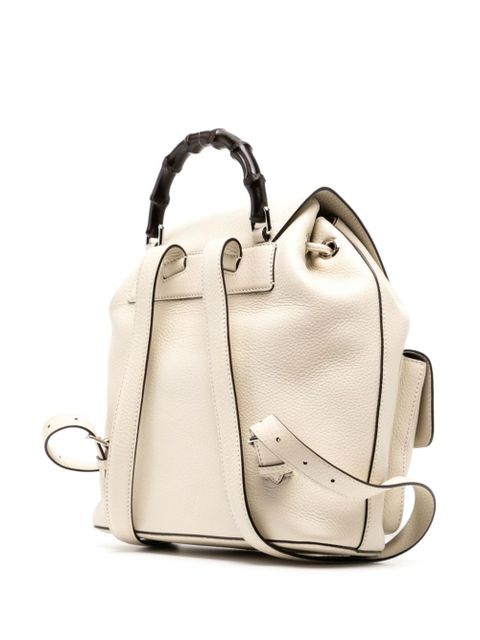Gucci leather backpack - Neutrals