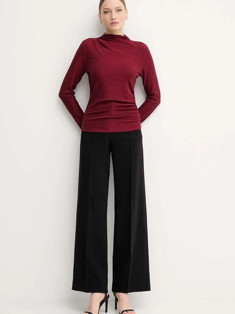 Joseph Ribkoff bluzka damska kolor bordowy gładka 254162