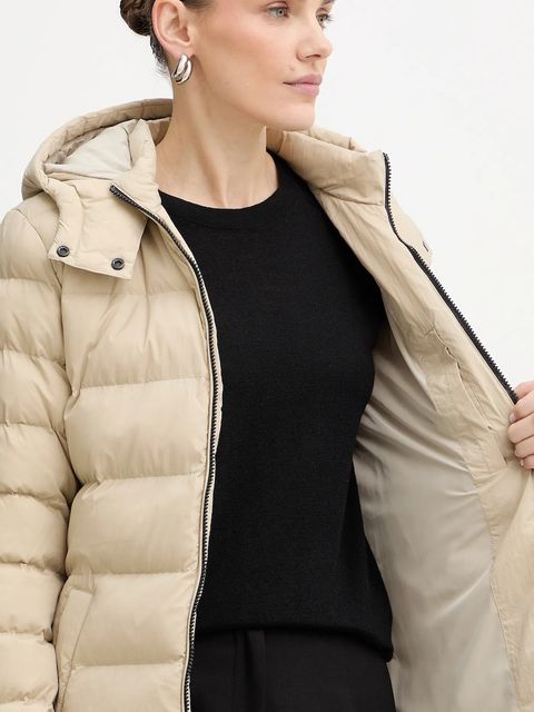 Karl Lagerfeld kurtka kolor beżowy zimowa A1W15047