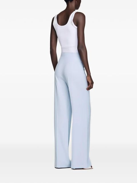 SANDRO sequin-striped trousers - Blue