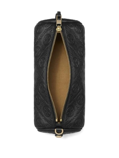 Tory Burch T monogram pebble cylinder bag - Black