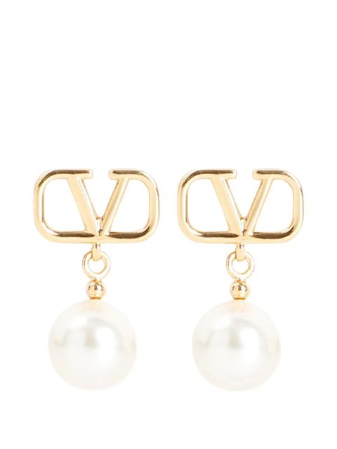 Valentino Garavani logo earrings - Gold - zdjęcie produktu nr 1