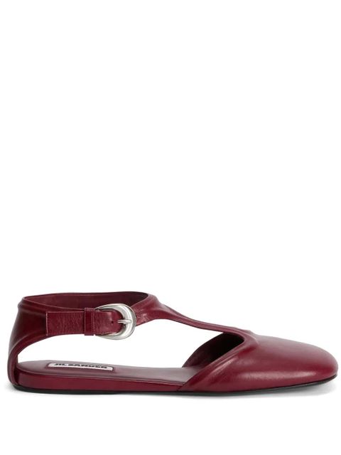 Jil Sander Mary Jane ballerina shoes - Red - zdjęcie produktu nr 1