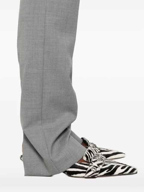 Sportmax virgin wool straight-leg trousers - Grey