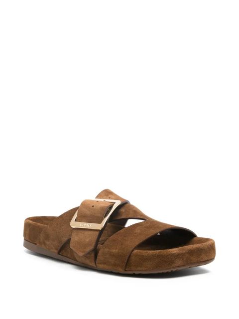LOEWE Ease Buckle suede sandals - Brown - zdjęcie produktu nr 2