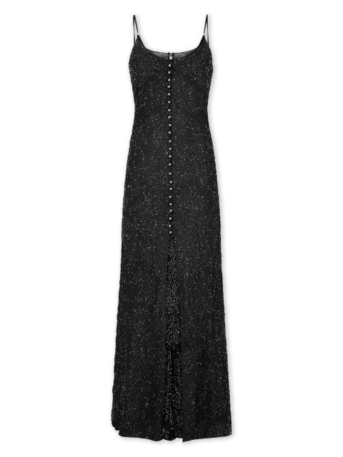 Rabanne thin straps pearl embroidery dress - Black - zdjęcie produktu nr 2