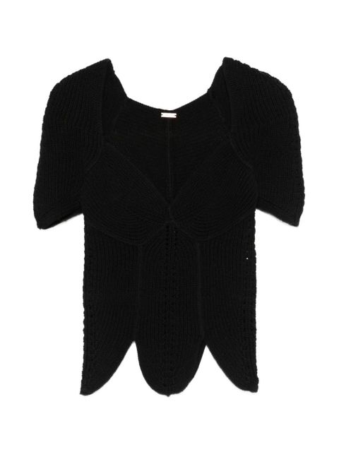 Cult Gaia Eliza puff-sleeve top - Black - zdjęcie produktu nr 1