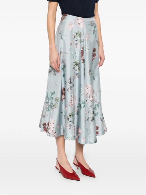 Altuzarra floral midi skirt - Blue