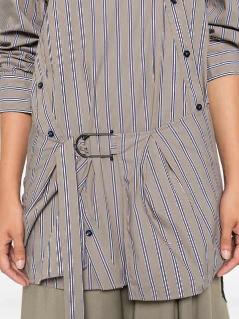 Christopher Esber striped belted shirt - Green