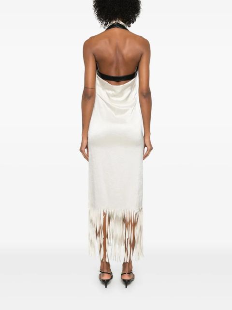Nanushka fringed midi dress - Neutrals