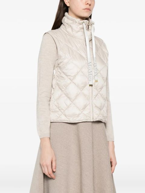 Max Mara The Cube quilted zipped gilet - Neutrals