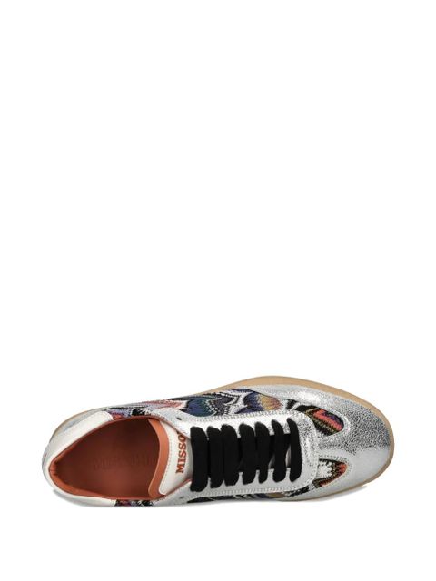 Missoni Raschel flower sneakers - Silver