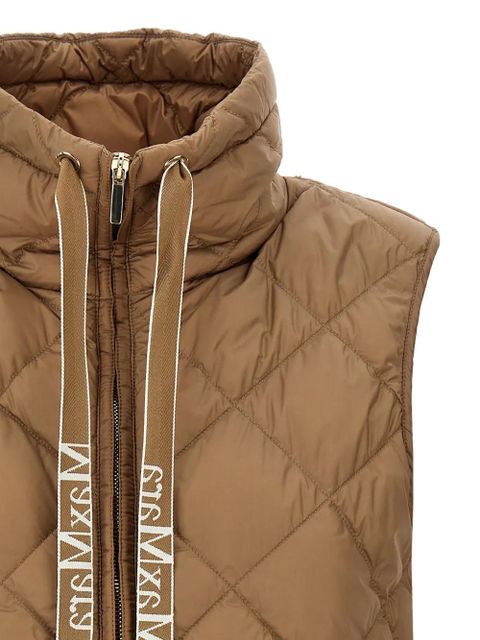 Max Mara diamond-quilted gilet - Brown