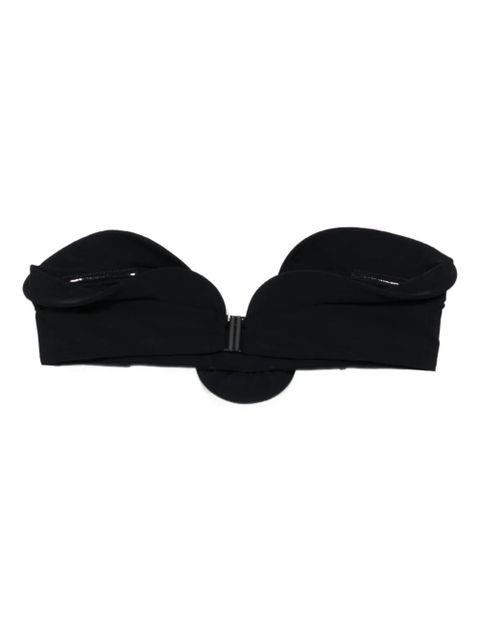 Magda Butrym rose-appliqué bikini top - Black - zdjęcie produktu nr 2