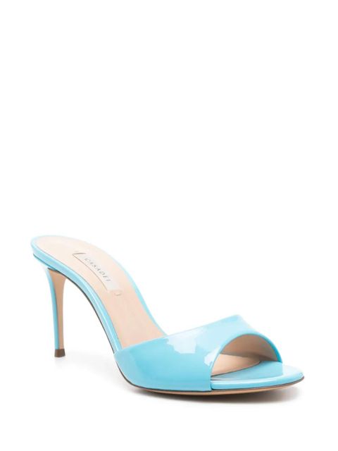 Casadei patent-finish sandals - Blue - zdjęcie produktu nr 2