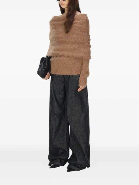 ENTIRE STUDIOS Bound off-shoulder sweater - Brown