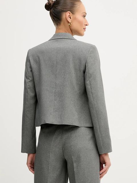 Sisley marynarka kolor szary jednorzędowa gładka 2V99LW03K