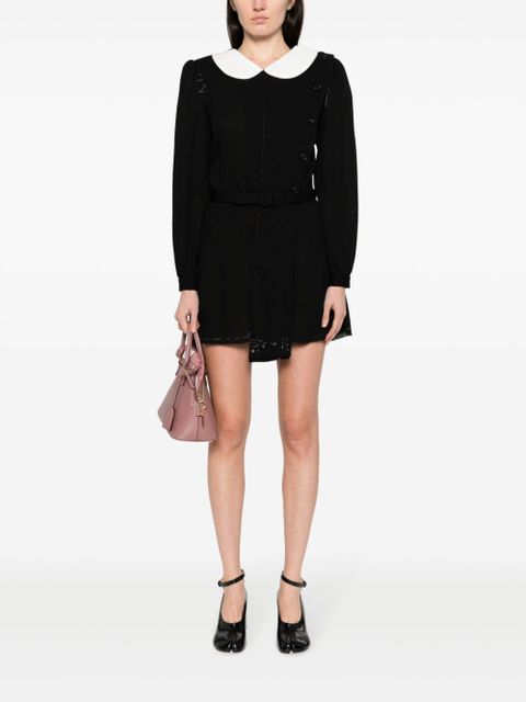 Maison Margiela Peter Pan-collar wool minidress - Black