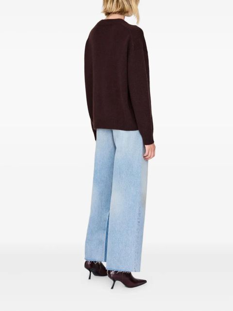 ANINE BING crew-neck sweater - BWN34 DARK BROWN - zdjęcie produktu nr 2